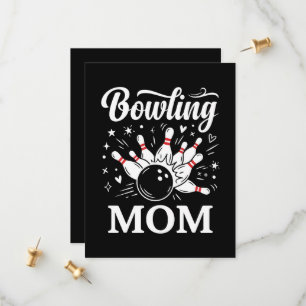 Bowling Mom Heart Pins Funny League Mothers Day Save The Date