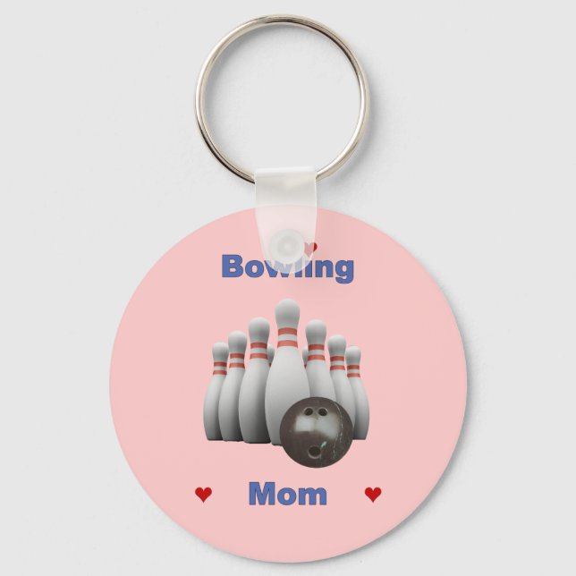 Bowling Mom Keychain (Front)