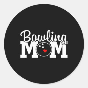 Bowling Mom Mother's Day Birthday Party For Women' Classic Round Sticker
