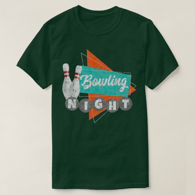 BOWLING NIGHT Bowlin Bowling Split Retro Bowling B T-Shirt (Design Front)