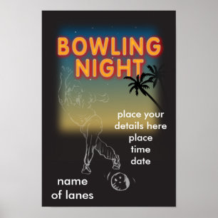 bowling night poster