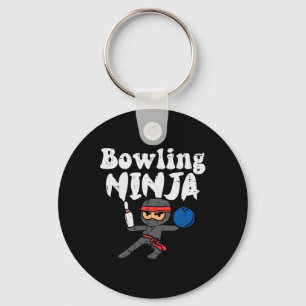 Bowling Ninja Funny Bowler Boys Girls Kids Toddler Keychain