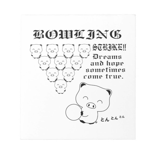 Bowling Notepad (Front)