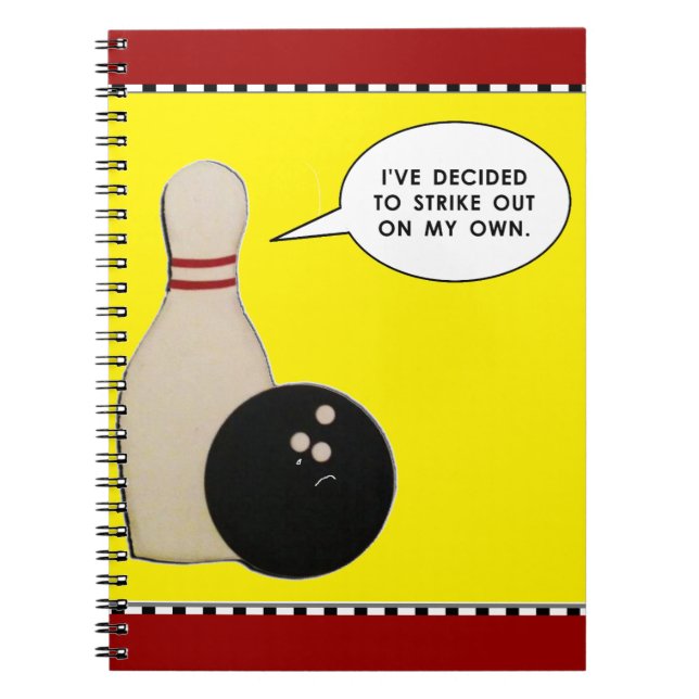 Bowling Novelty Gifts Notebook (Front)