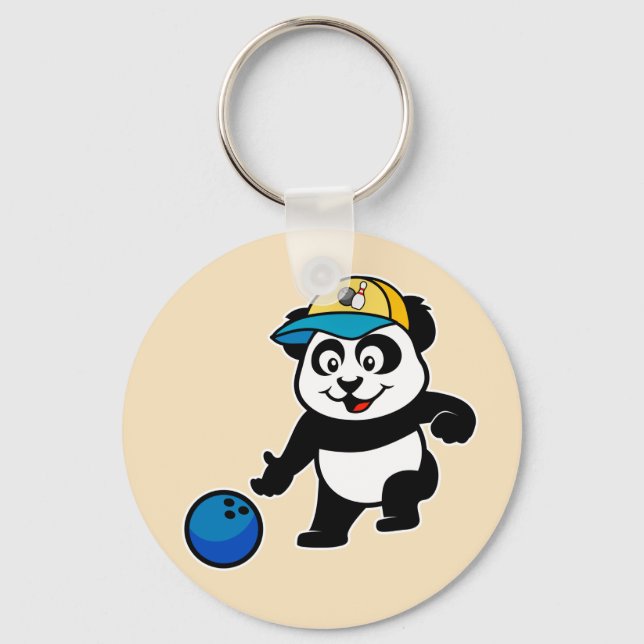 Bowling Panda Keychain (Front)