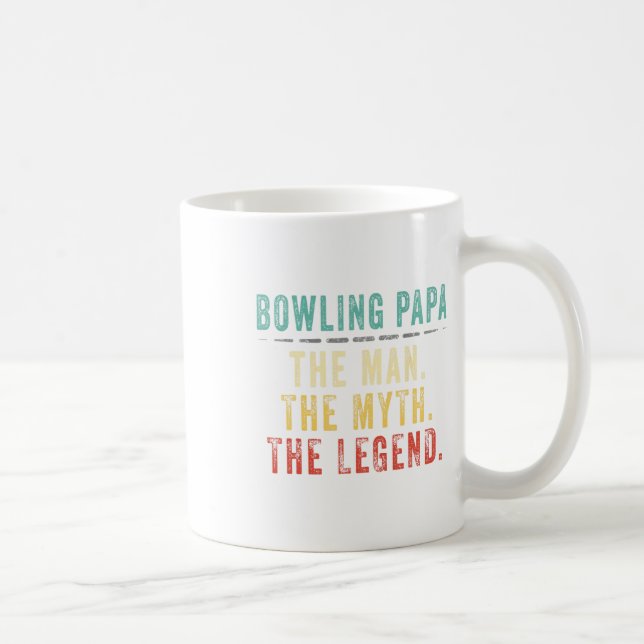 Bowling Papa Fathers Day Gift  Coffee Mug (Right)
