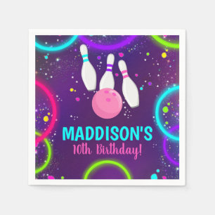 Bowling Paper Napkins Glow Bowling