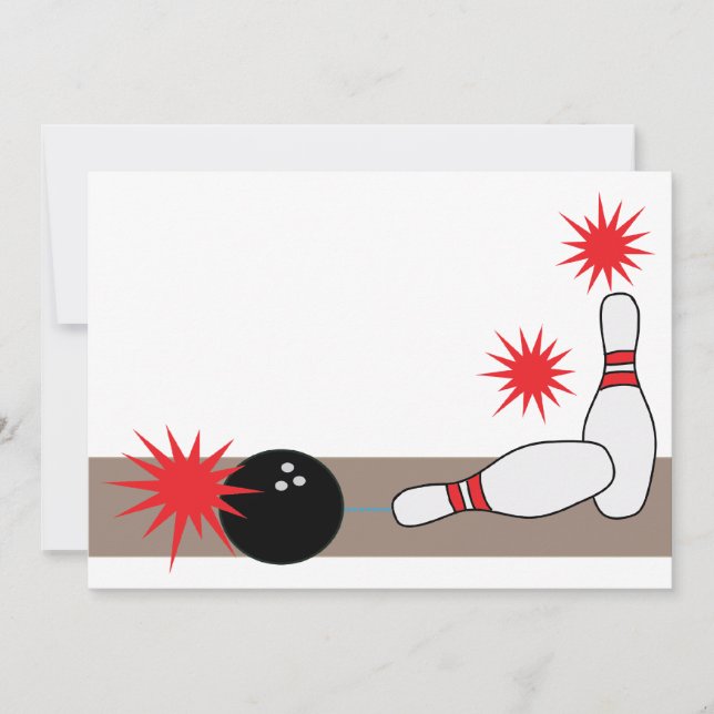 Bowling Party Blank Invitation (Front)