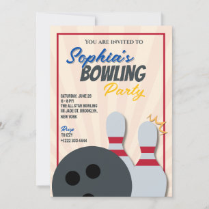 Bowling Party Invitation 2
