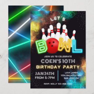 Bowling Party Invitation   Bowling Invitations