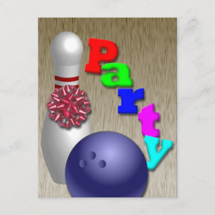 Bowling Party Invitations Customizable