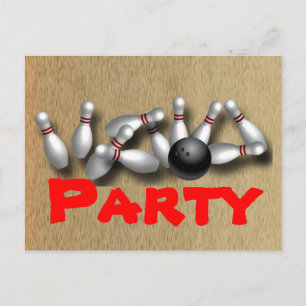 Bowling Party Invitations Customizable