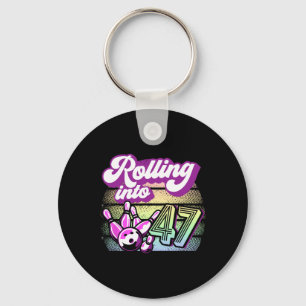 Bowling Party Rolling Into 47 Bowling Birthday  Keychain