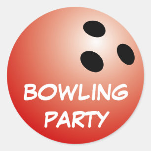 Bowling party stickers