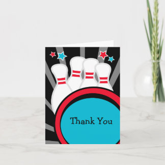 Bowling Party Thank You Card