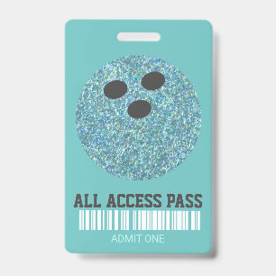 Bowling party, VIP Pass ,Invitation, girl Bowl, Badge