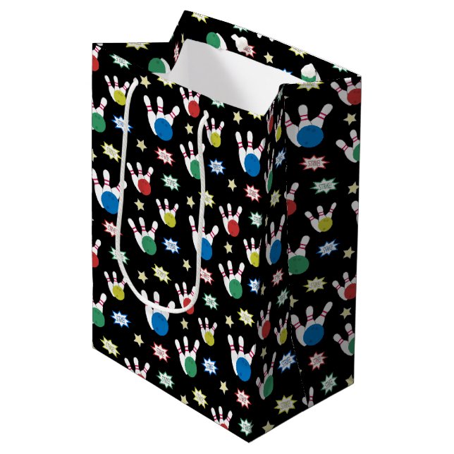 Bowling Pattern  Medium Gift Bag (Front Angled)