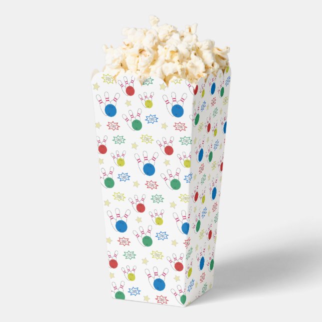 Bowling Pattern Popcorn Favor Box (Popped)