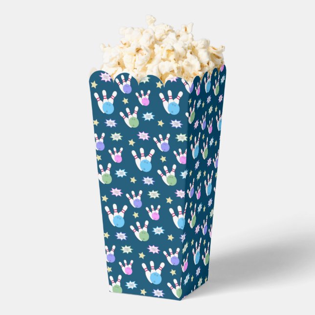 Bowling Pattern Popcorn Favor Box (Popped)