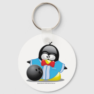 Bowling Penguin Keychain