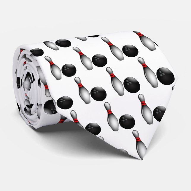 Bowling Pin and Ball Tie (Rolled)