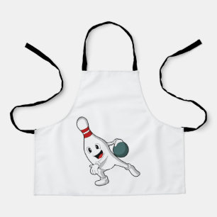 Bowling pin at Bowling with Bowling ball Apron