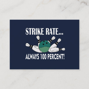 Bowling Pin Ball Strike Coach Trainer Business Card