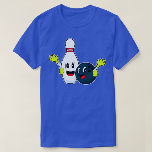 Bowling pin Bowling Bowling ball 1 T-Shirt (Design Front)