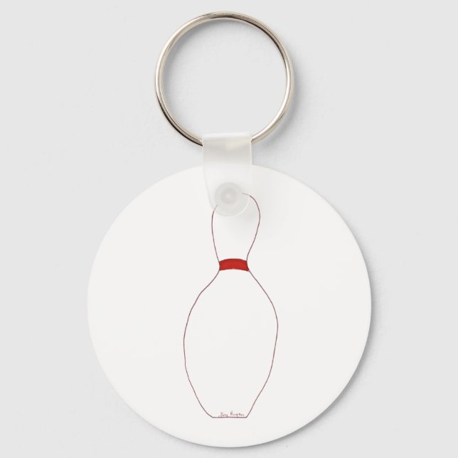 Bowling Pin Keychain (Front)