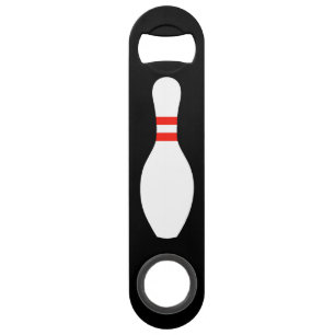 Bowling pin speed bottle opener for bowler