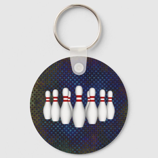 Bowling Pins: 3D Model: Keychain (Front)