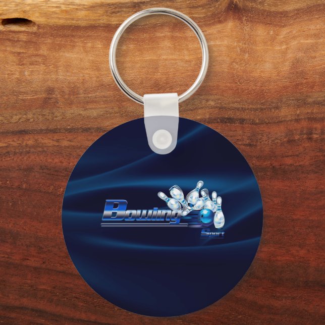 Bowling pins and ball      keychain (Front)