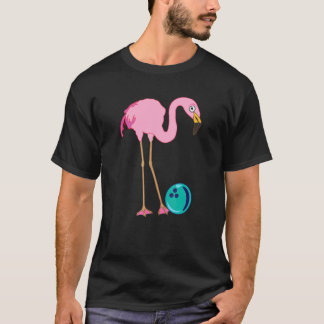 Bowling Pins Flamingo  Wildlife Animal Bowler T-Shirt