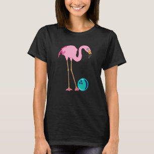 Bowling Pins Flamingo  Wildlife Animal Bowler T-Shirt