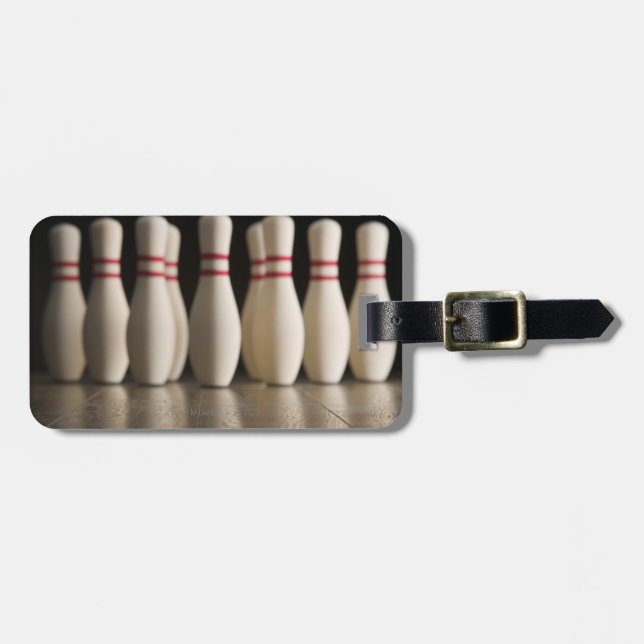 Bowling Pins Luggage Tag (Front Horizontal)