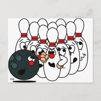 Bowling pins postcard