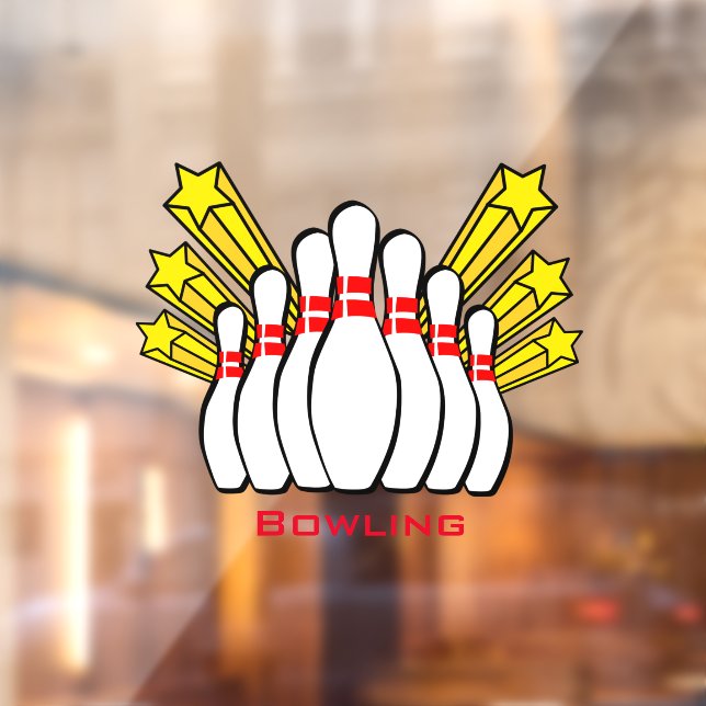 Bowling Pins Window Cling (Sheet 2)