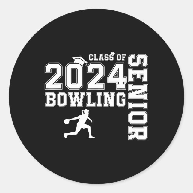 Bowling Player Cl Of Bowler  Classic Round Sticker (Front)