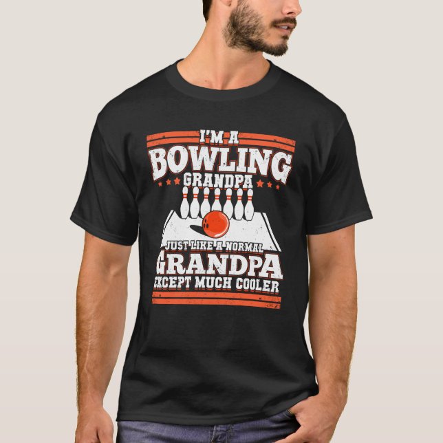 Bowling Player Grandpa Bowler Grandfather Gift T-Shirt (Front)