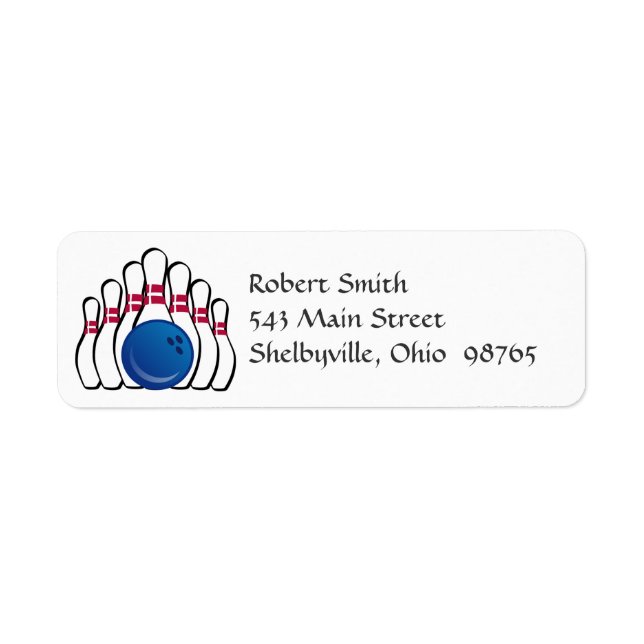 Bowling Return Address Labels (Front)
