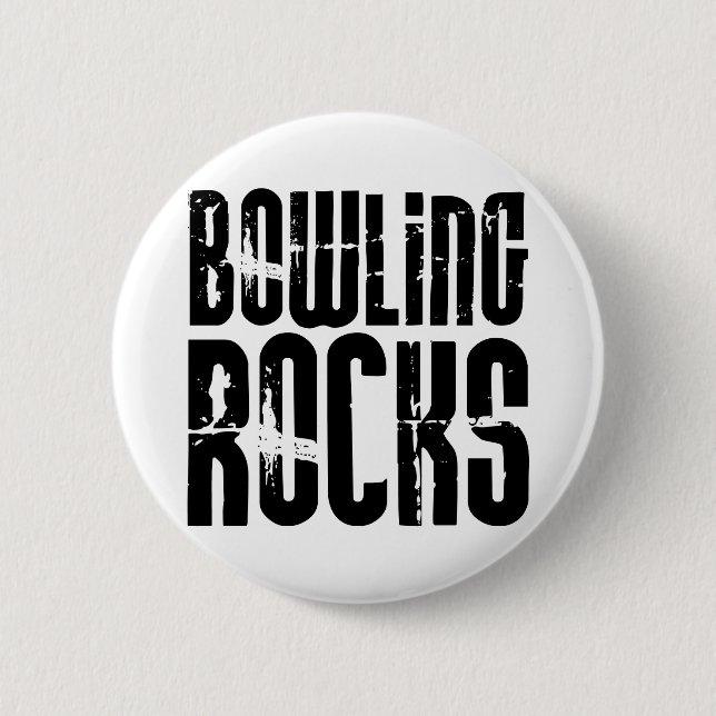 Bowling Rocks 2 Inch Round Button (Front)