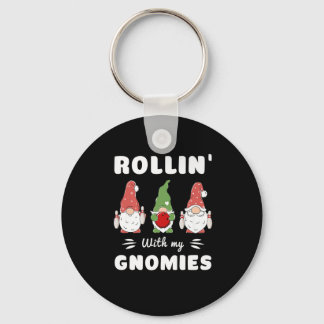 Bowling Rollin' With My Gnomies Funny Gnome Premiu Keychain
