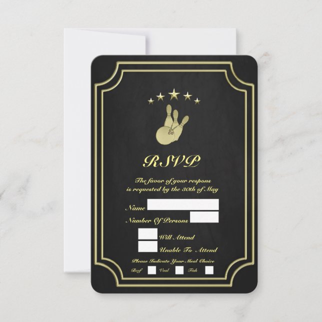 Bowling RSVP Card (Front)