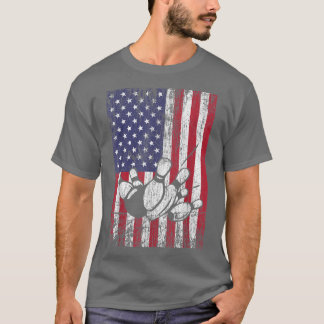 Bowling s American Flag Funny Gift  Bowling s  T-Shirt