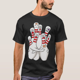 Bowling Scared Pins Funny Bowler T-Shirt