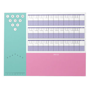 Bowling Scoreboard Diagrams & Notes   Colourful