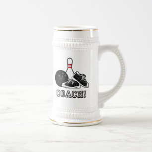 Bowling Shoes, Ball and Pin: Coach Beer Stein