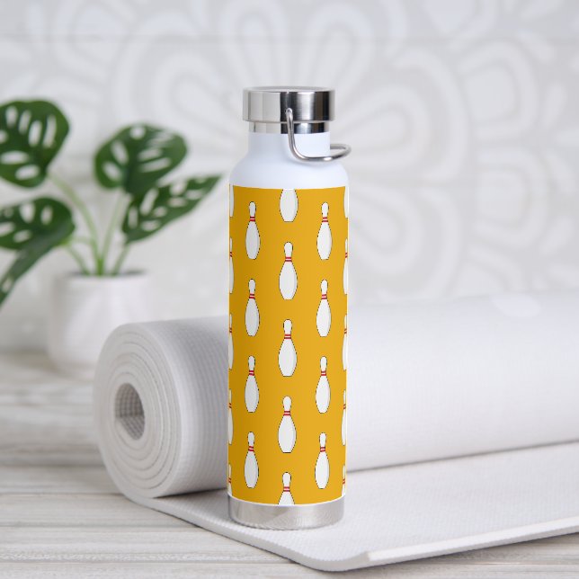 Bowling Skittle Pattern Water Bottle (Yoga)