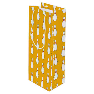 Bowling Skittle Pattern Wine Gift Bag