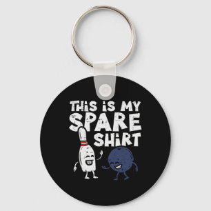 Bowling Spare Shirt Funny Bowler Women Kids Men Te Keychain